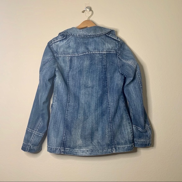 Sam Edelman Oversized Acid Wash Jean Jacket XS - Picture 3 of 7